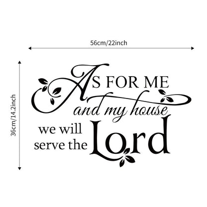 Christian Wall Decal - Serve the Lord.