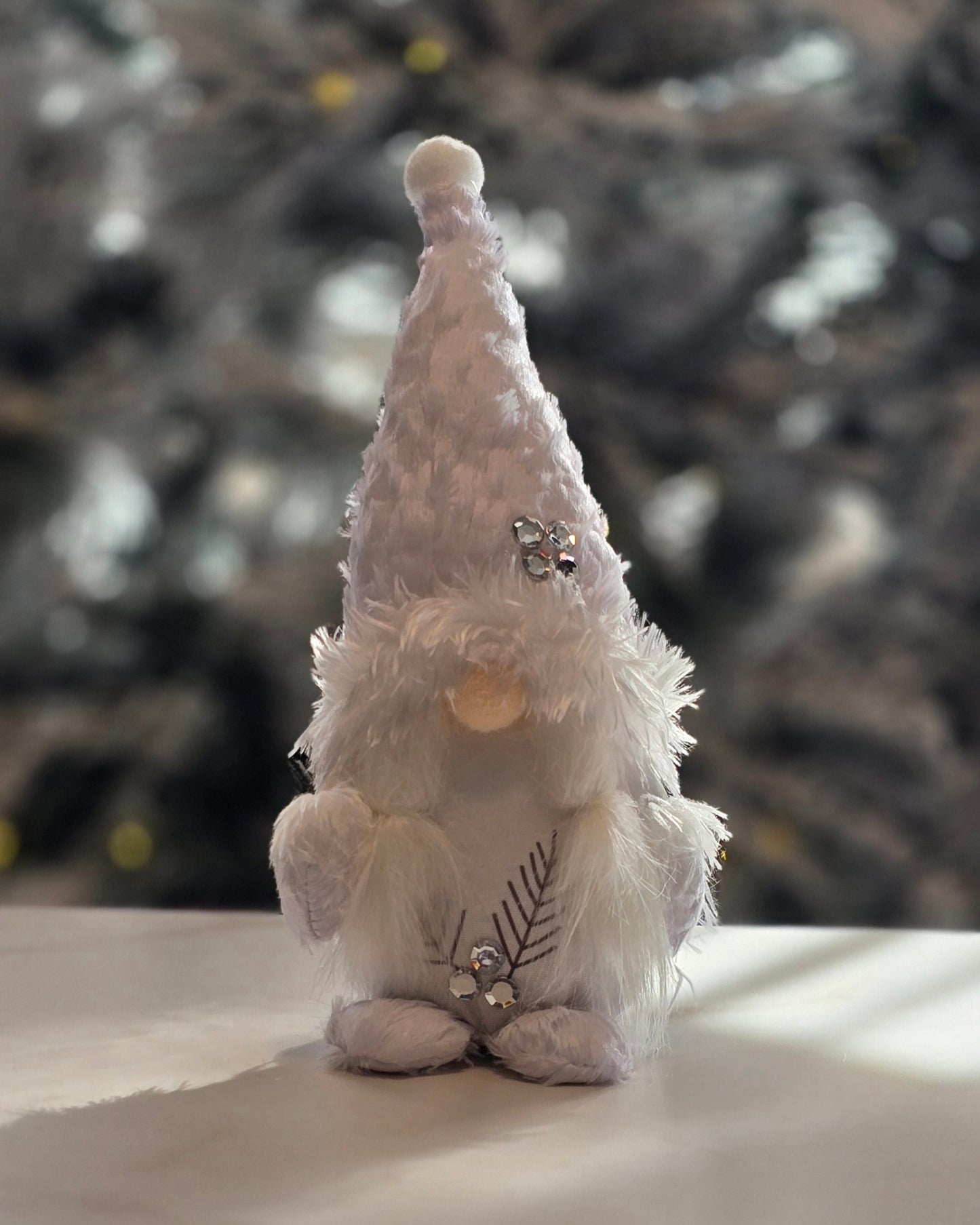 Twin White Christmas Gnomes