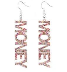 Word Style Earrings.