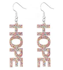 Word Style Earrings.