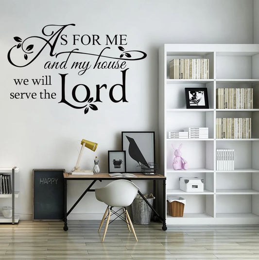 Christian Wall Decal - Serve the Lord.