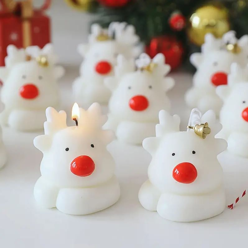 Christmas Reindeer Candles.