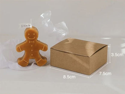 Christmas Gingerbread Man Candle.