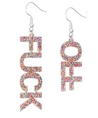 Word Style Earrings.