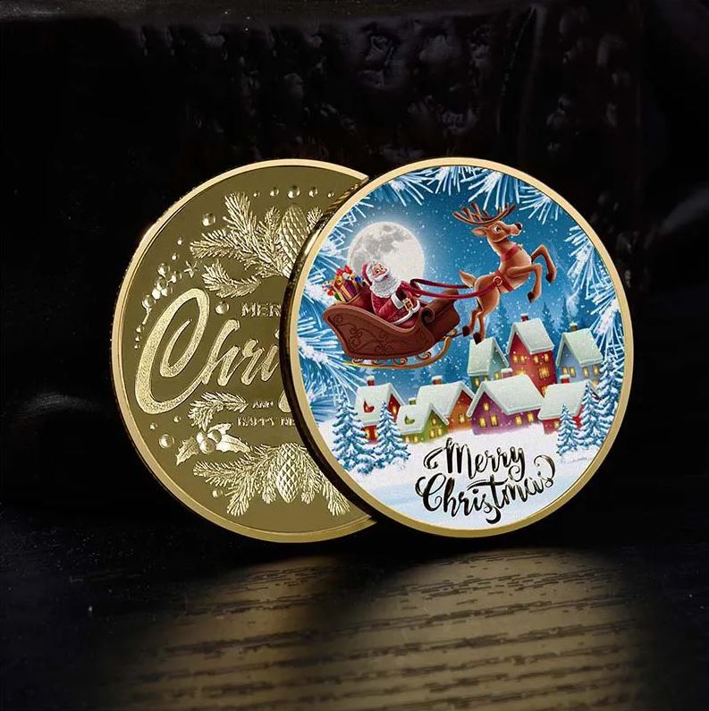 Santa Claus Collectible Christmas Coin.