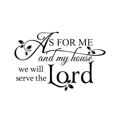 Christian Wall Decal - Serve the Lord.