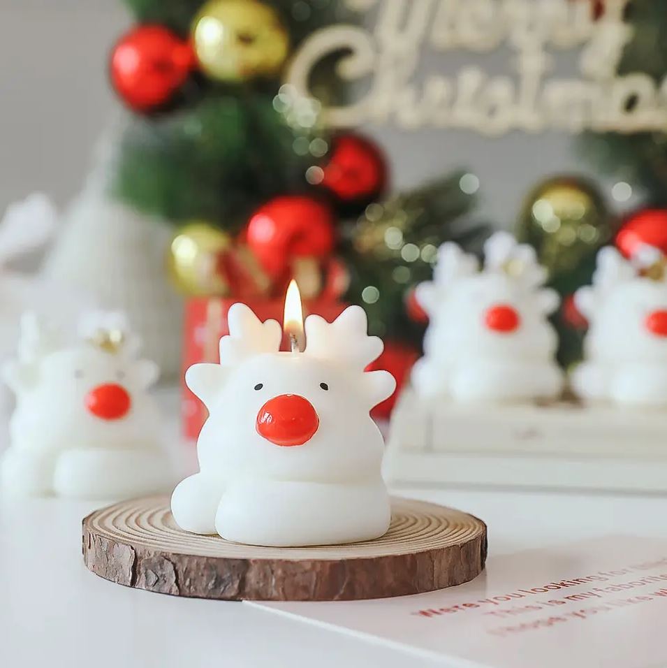 Christmas Reindeer Candles.