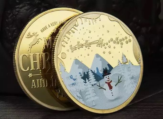 Santa Claus Collectible Christmas Coin.