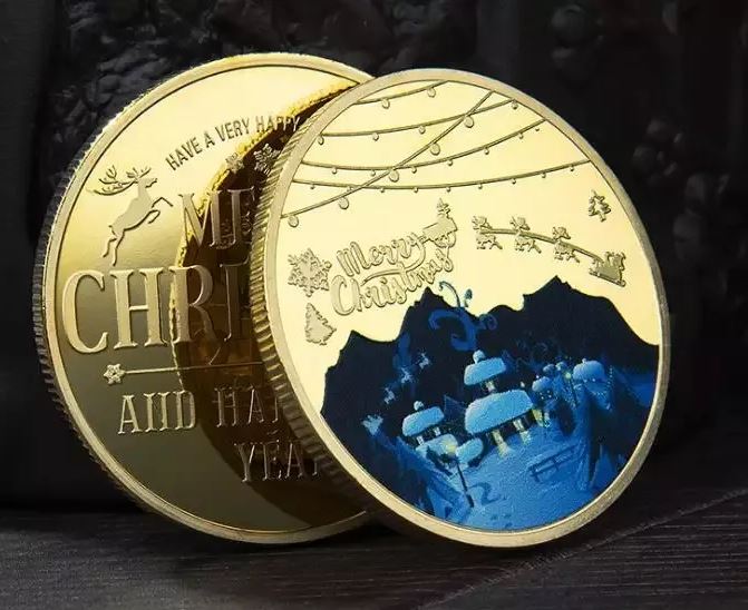 Santa Claus Collectible Christmas Coin.