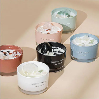 Aromatherapy Scented And With Crystals Candles.