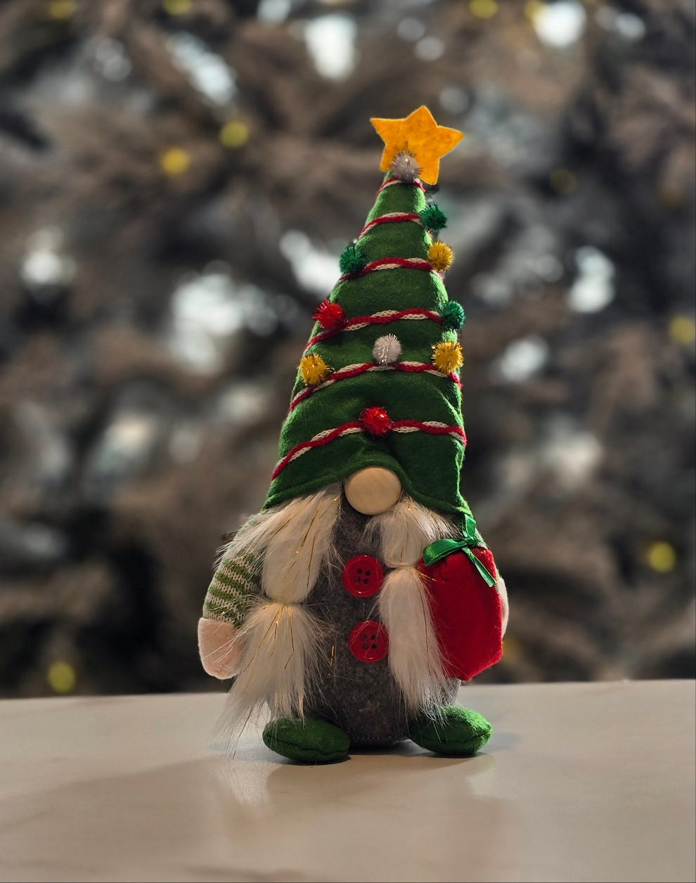 Green Stripped Christmas Gnome