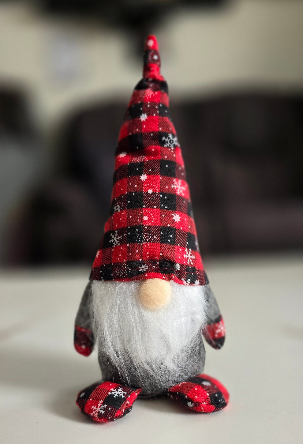 Tartan Snowflake Christmas Gnome