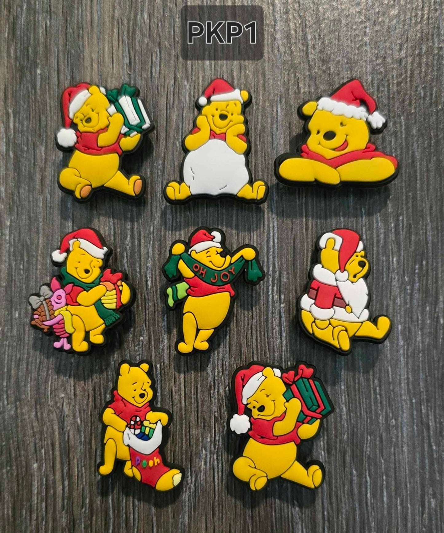 Christmas Pooh Shoe Charms