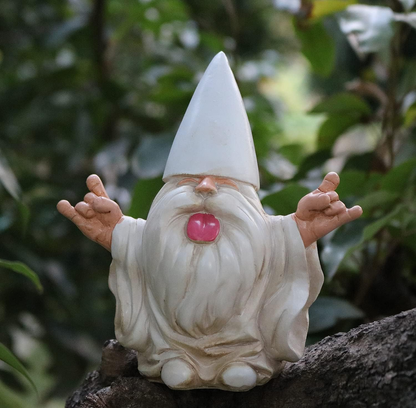 White Bearded Garden Gnome