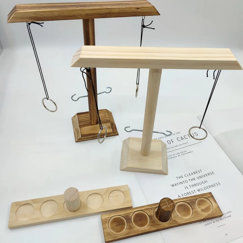 Wooden Ring Toss Game.