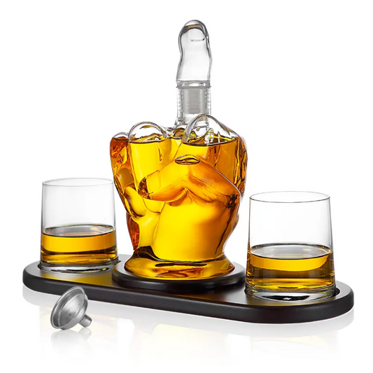 Middle Finger 1000ml Whiskey Decanter - Perfect Christmas Gift