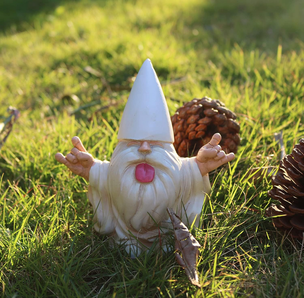 White Bearded Garden Gnome