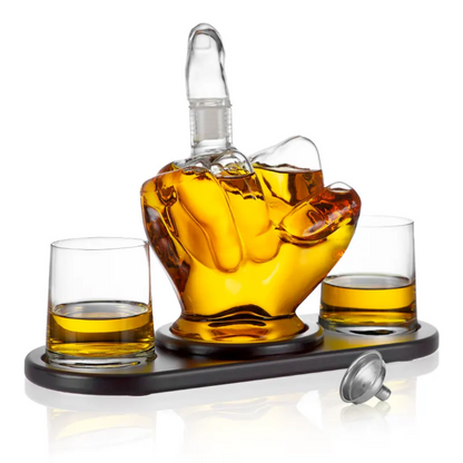 Middle Finger 1000ml Whiskey Decanter - Perfect Christmas Gift