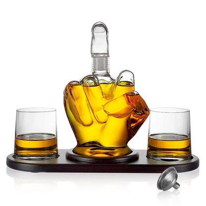 Middle Finger 1000ml Whiskey Decanter - Perfect Christmas Gift