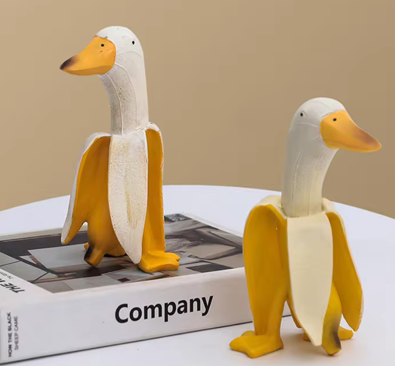 Resin Banana Duck Ornament