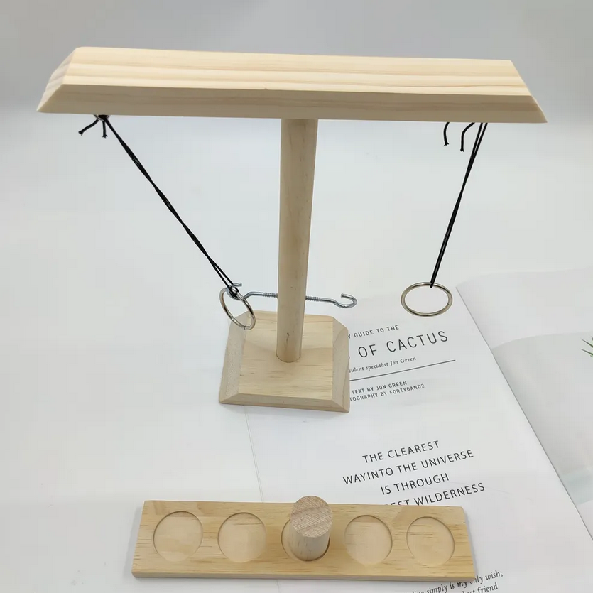 Wooden Ring Toss Game.