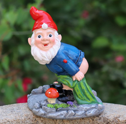 Rude Flashing Bum Garden Gnome