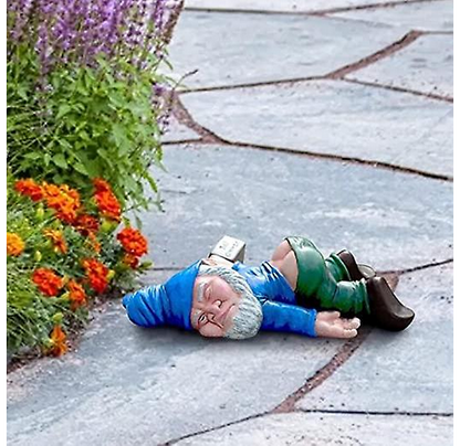 Passed Out Drunken Garden Gnome Statue