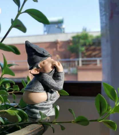 Pooping Garden Gnome Statue