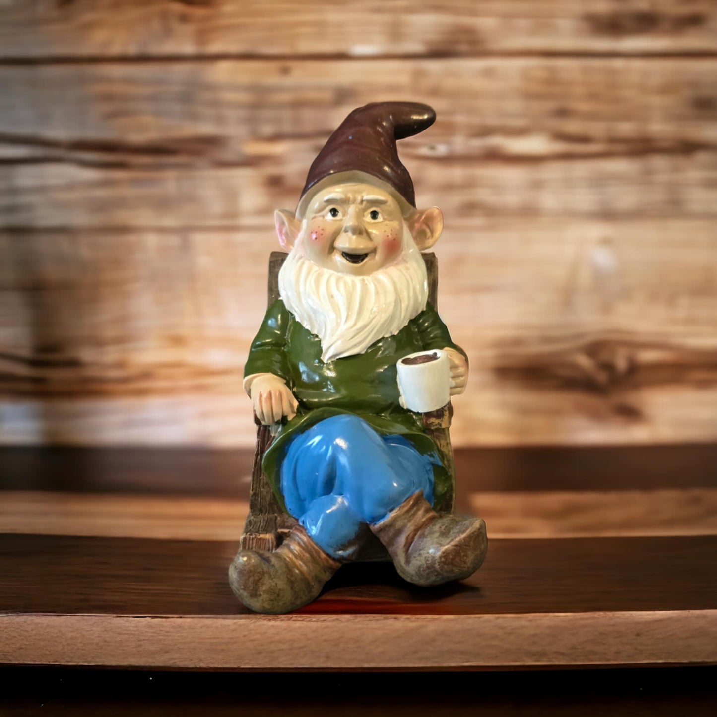 Coffee Drinking Garden Gnome